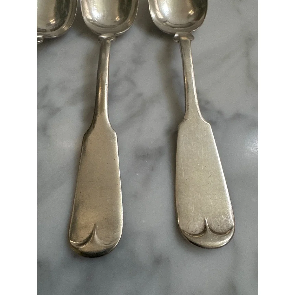 1847 Rogers Bros Tipped Silverplate Teaspoons Set of 5 Vintage Flatware